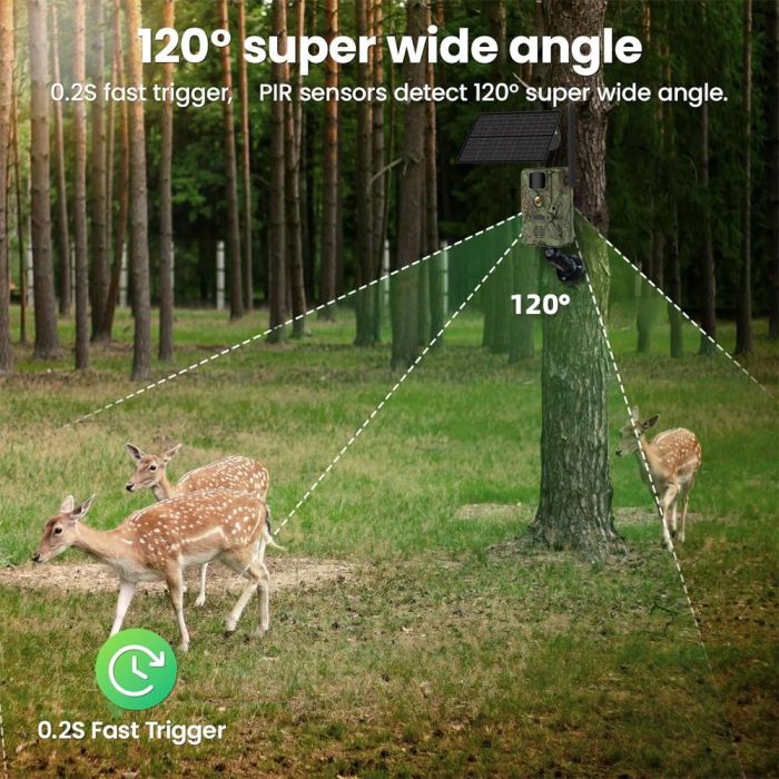 4G фотопастка KUBiTECH E5-H5 (7800 мАг, Сонячна панель)