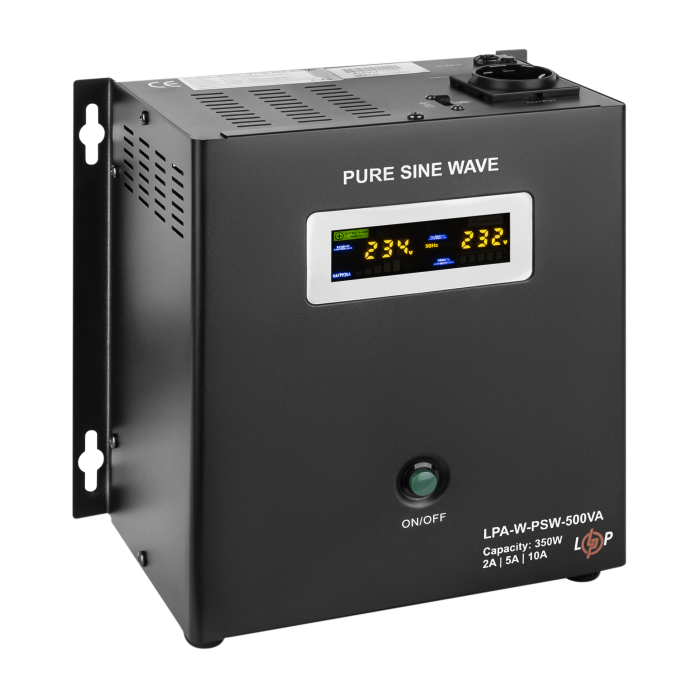 ДБЖ з правильною синусоїдою 12V LPA-W-PSW-500VA(350Вт) 2A/5A/10A