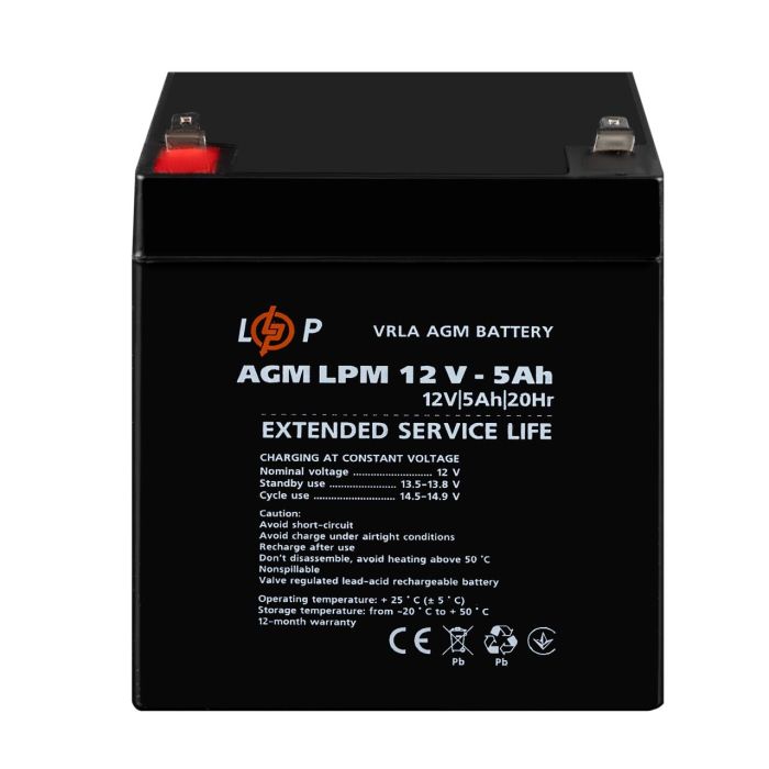 Акумулятор AGM LPM 12V - 5 Ah Уцінка 01.2025