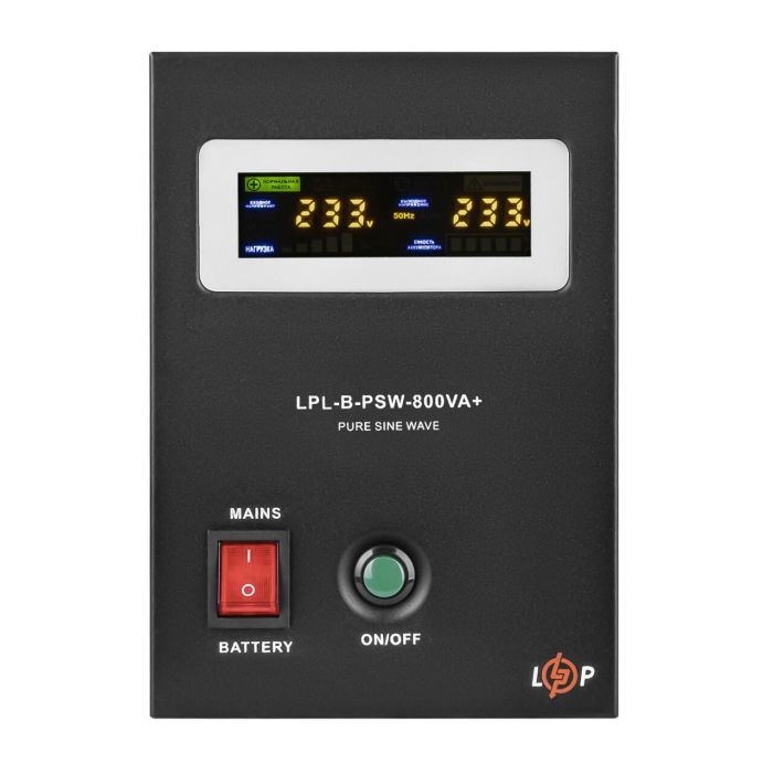 ДБЖ LP LPL-B-PSW-800VA+ (560Вт) 5A/20A з правильною синусоїдою 12V