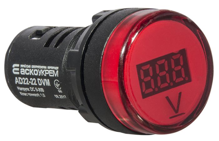 Цифровий вимірювач напруги AD22-22DVM DC 5-30В (червоний)