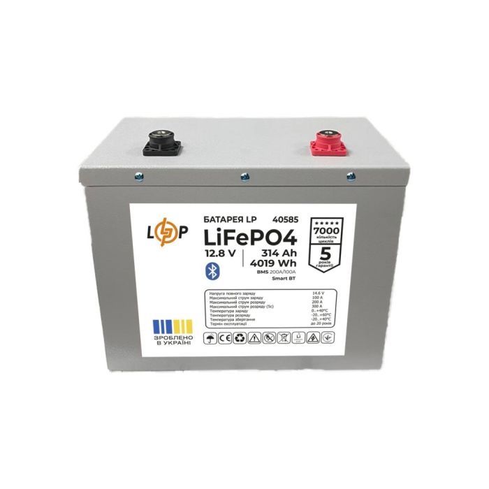 Акумулятор LP LiFePO4 12,8V - 314 Ah (4019Wh) (BMS 200A/100А) Метал Smart BT