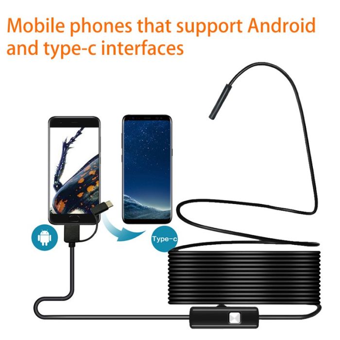Жорсткий ендоскоп 3в1 Android-OTG для смартфона [2 метра] (1074)