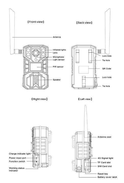 4G фотопастка JerderFo H2 (14MP, батареї 18650) (1267)