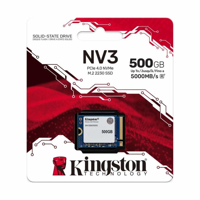 Накопичувач SSD M.2 Kingston NV3 500GB NVMe 2230 PCIe 4.0 x4 3D NAND (SNV3SM3/500G)