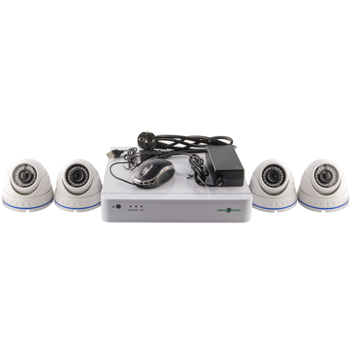 Вуличний комплект відеоспостереження на 4 камери GV-IP-K-S30/04 1080P