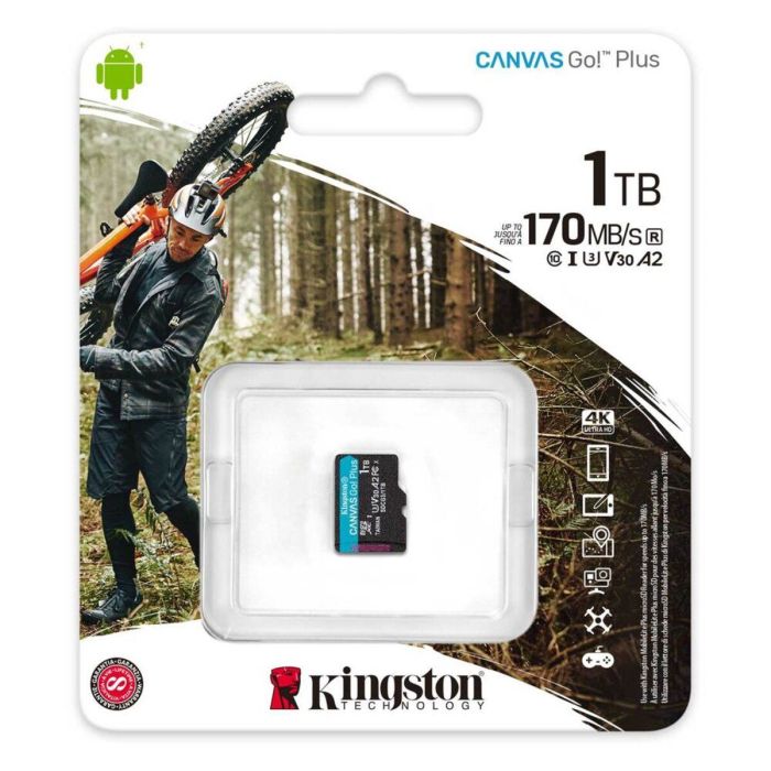 Карта пам'яті microSDXC (UHS-1 U3) Kingston Canvas Go Plus 1TB class 10 A2 V30 (R170MB/s, W90MB/s) (SDCG3/1TBSP)