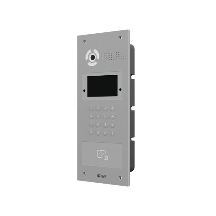 Багатоабонентська IP-виклична панель Bas-IP AA-07FBI (silver) зі зчитувачем UKEY та розпізнаванням облич для IP-домофонів