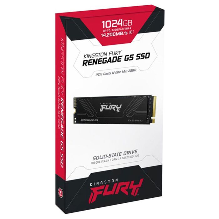 Накопичувач SSD M.2 Kingston FURY Renegade G5 1TB 2280 NVMe PCIe Gen 5.0 x4 3D TLC (SFYR2S/1T0)