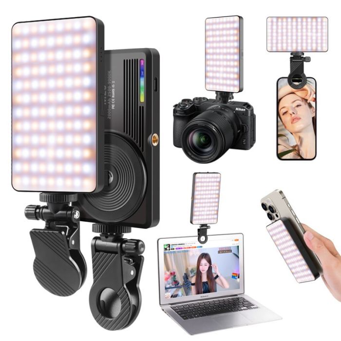 Світло портативне магнітне для телефону та камери 2500-9000К AC Prof M20 RGB