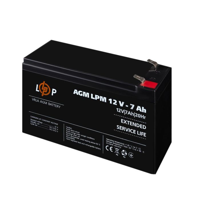 Акумулятор AGM LPM 12V - 7 Ah Уцінка 04.2025