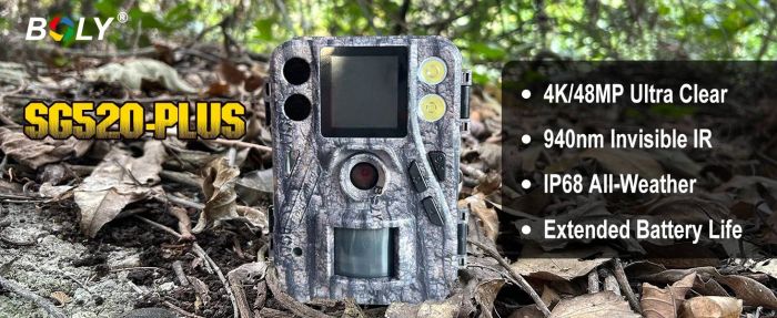 Міні фотопастка BolyGuard SG520-plus (48Mp, 18650)