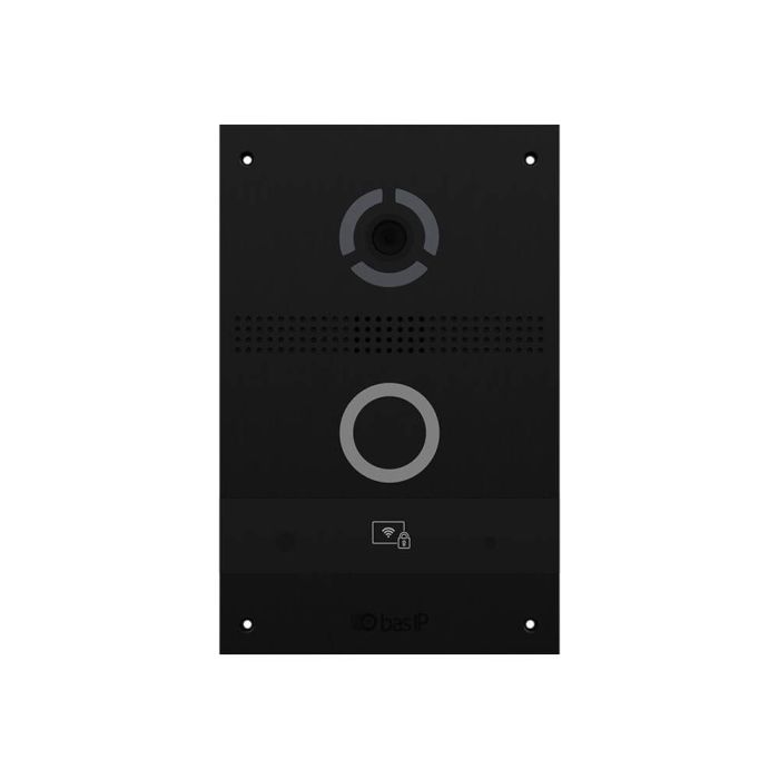 IP панель виклику Bas-IP AV-08FBL  black з розпізнаванням облич і зчитувачем UKEY