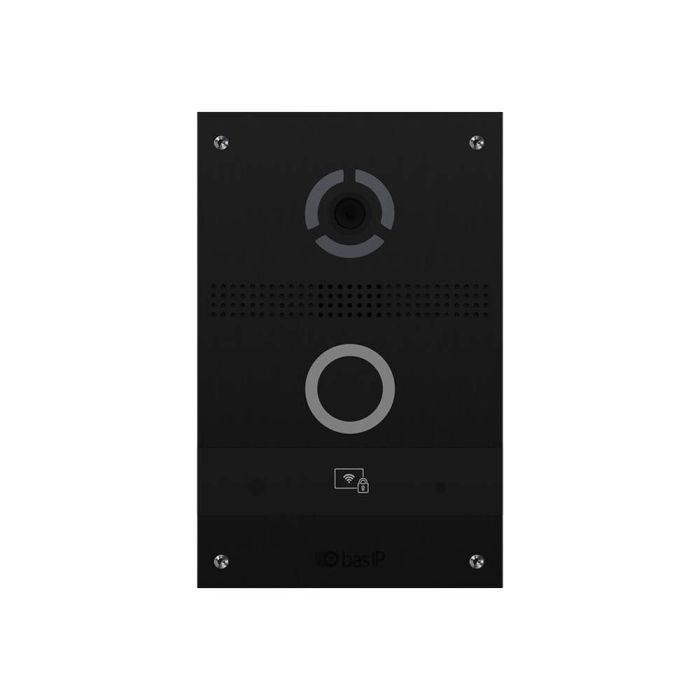 IP панель виклику Bas-IP AV-08FBL  black з розпізнаванням облич і зчитувачем UKEY