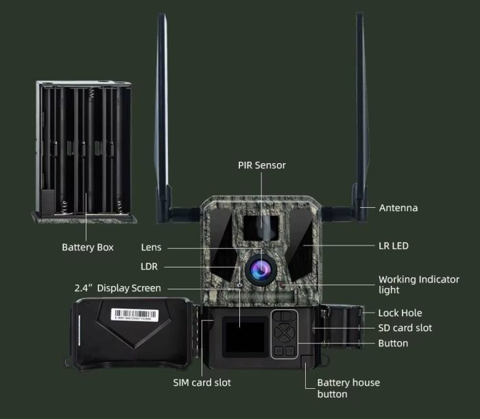 4G фотопастка KeepGuard KW897 (36Mp, 2K)
