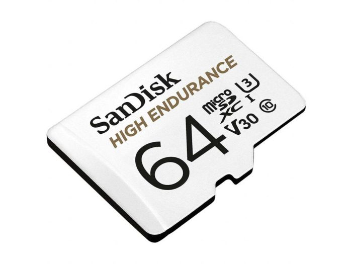 Карта пам'яті microSDXC (UHS-1 U3) SanDisk High Endurance 64Gb class 10 V30 (100Mb/s) (adapterSD) (SDSQQNR-064G-GN6IA)