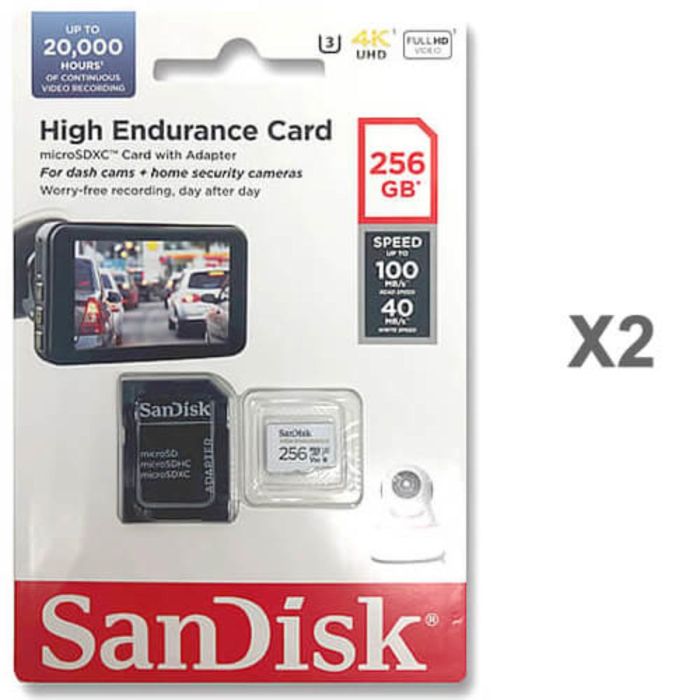 Карта пам'яті microSDXC (UHS-1 U3) SanDisk High Endurance 256Gb class 10 V30 (100Mb/s) (adapterSD) (SDSQQNR-256G-GN6IA)