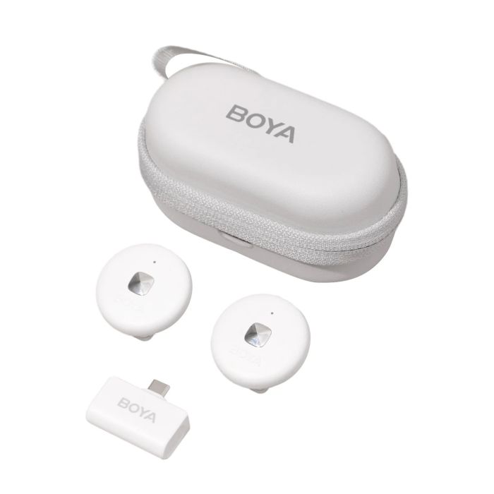 Мікрофон бездротовий Type-C білий iPhone Android Boya Omic-U White
