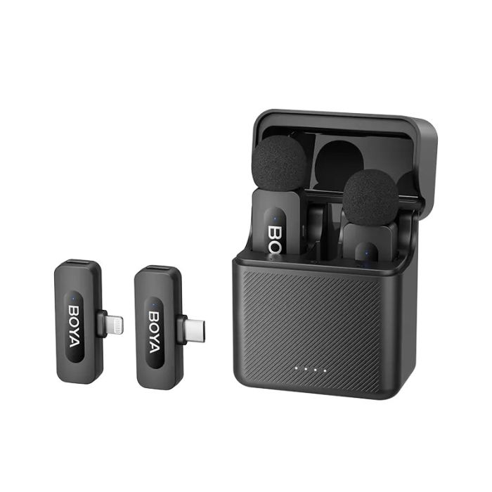 Мікрофон бездротовий комбо iPhone Android Lightning Type-C подвійний Boya BY-V3 Combo