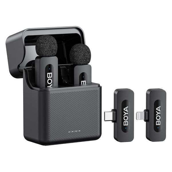 Мікрофон бездротовий комбо iPhone Android Lightning Type-C подвійний Boya BY-V3 Combo
