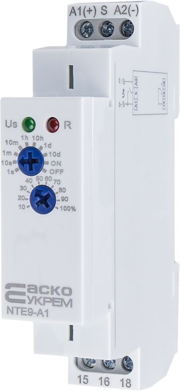 Реле затримки часу на увімкнення NTE9-A1 AC/DC 12-240V