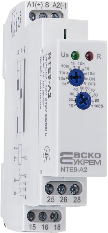 Реле затримки часу на увімкнення NTE9-A2 AC/DC 12-240V