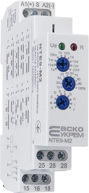 Реле часу багатофункціональне NTE9-M2 AC/DC 12-240V