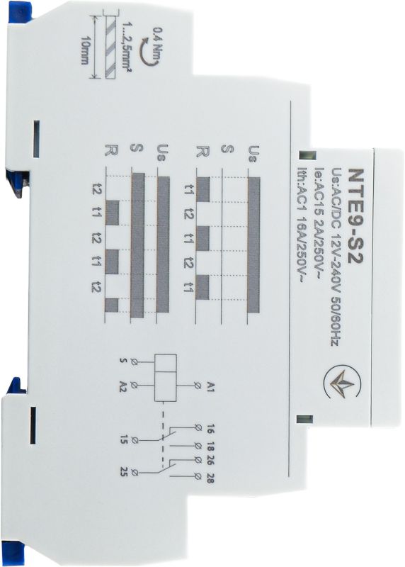 Реле часу асиметричного циклу NTE9-S2 AC/DC 12-240V