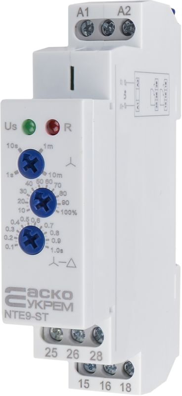 Реле часу зірка/трикутник NTE9-ST AC/DC 12-240V