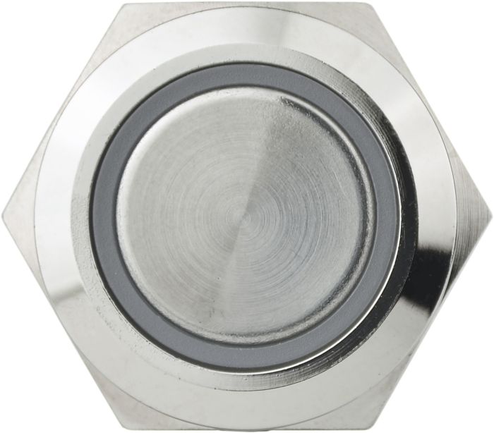TYJ 19-271  Кнопка металева пласка з підсвічуванням, 1NO+1NC, червона  220V.