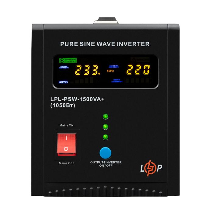 ДБЖ LP LPL-PSW-1500VA+ (1050Вт) 10A/20A з правильною синусоїдою 24V