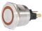 TYJ 22-271  Кнопка металева пласка з підсвічуванням, 1NO+1NC, жовта  24V.