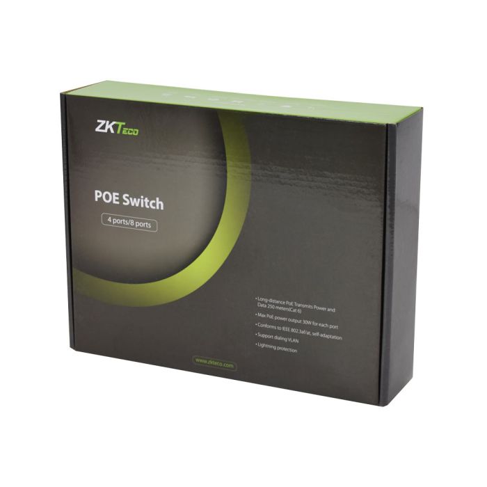 PoE-комутатор ZKTeco ZK-PoE41N-55W з 4 портами PoE