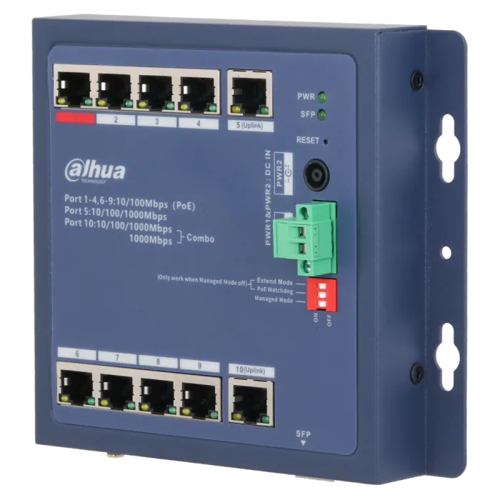 Dahua DH-CHS4110-8ET-90-F PoE Комутатор 9 портів керований