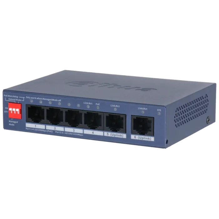 Dahua DH-CS4006-4ET2GT-36 PoE Комутатор 6 портів керований