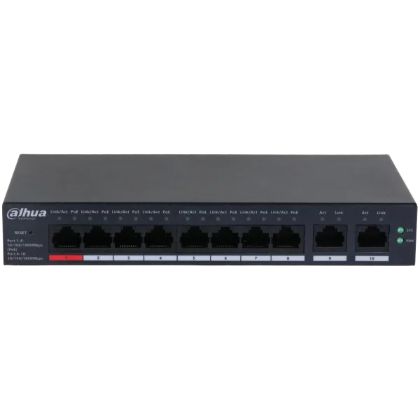 Dahua DH-CS4010-8GT-110 PoE Комутатор 8 портів керований