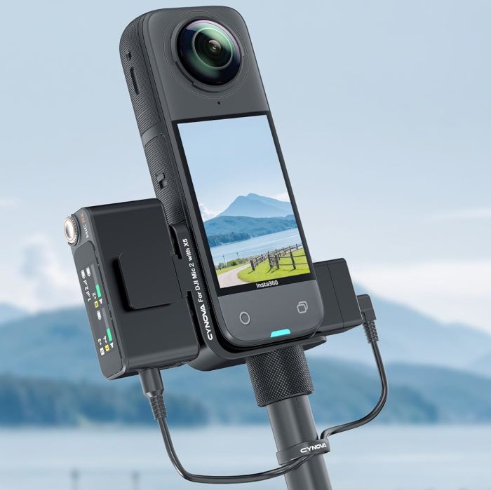 Кріплення для DJI Mic 2 на Insta360 X5 невидиме Cynova C-X5-CS02
