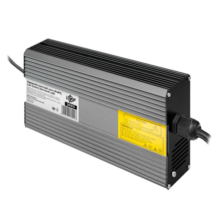 Зарядний пристрій до акумуляторів LiFePO4 3.2V (3.65V)-20A-64W-LED Уцінка