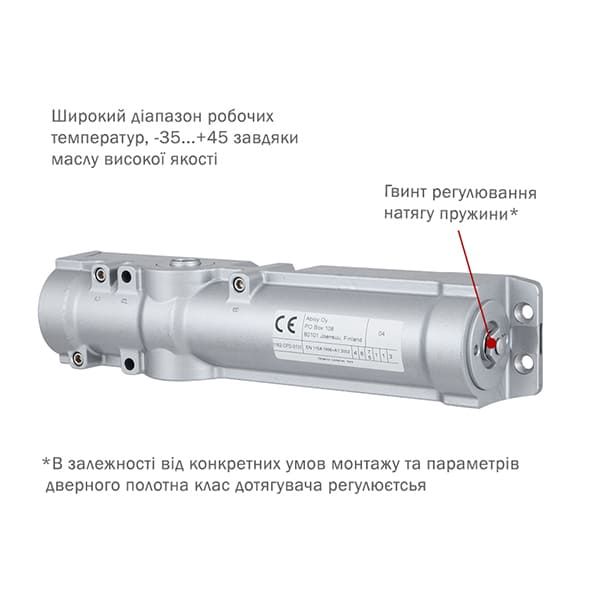 Дотягувач ABLOY DC250 CAM BC EN1-6 без тяги  до 120кг FIRE Коричневий