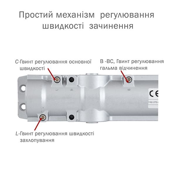Дотягувач ABLOY DC250 CAM BC EN1-6 без тяги  до 120кг FIRE Коричневий