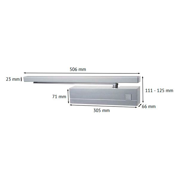 Дотягувач ABLOY DC250 CAM BC EN1-6 без тяги  до 120кг FIRE Коричневий