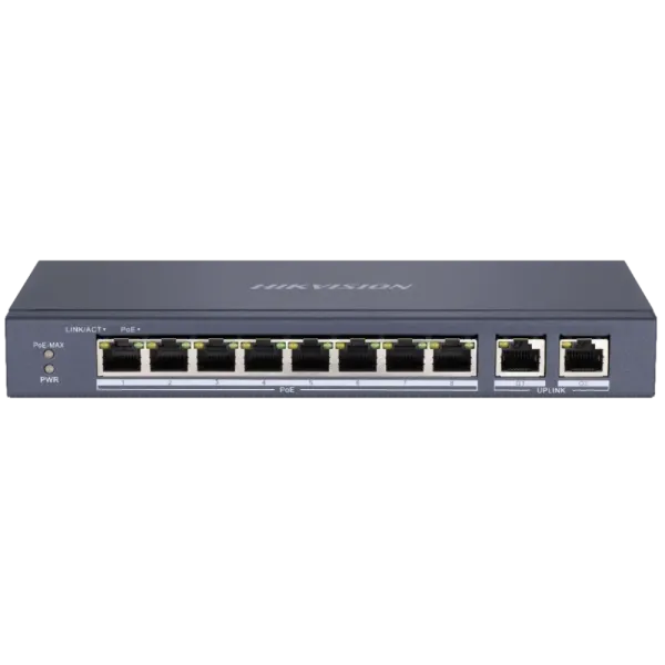 Hikvision DS-3E0310P-E/M(B) PoE Комутатор 10 портів некерований