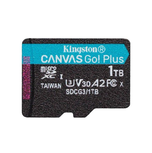 Карта пам'яті microSDXC (UHS-1 U3) Kingston Canvas Go Plus 1TB class 10 A2 V30 (R170MB/s, W90MB/s) (SDCG3/1TBSP)