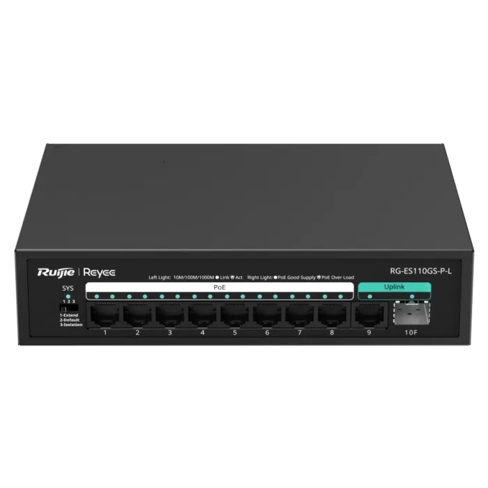 Ruijie Reyee RG-ES110GS-P-L PoE Комутатор 10 портів некерований