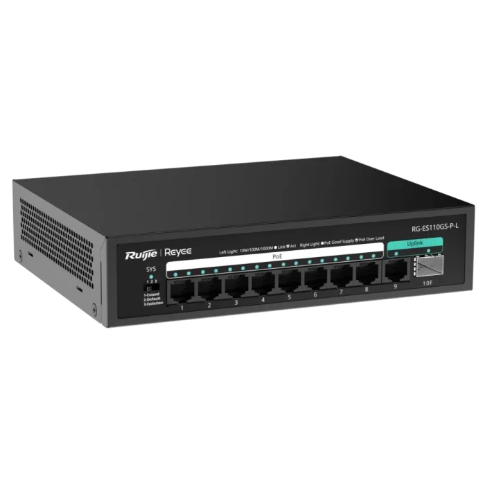 Ruijie Reyee RG-ES110GS-P-L PoE Комутатор 10 портів некерований