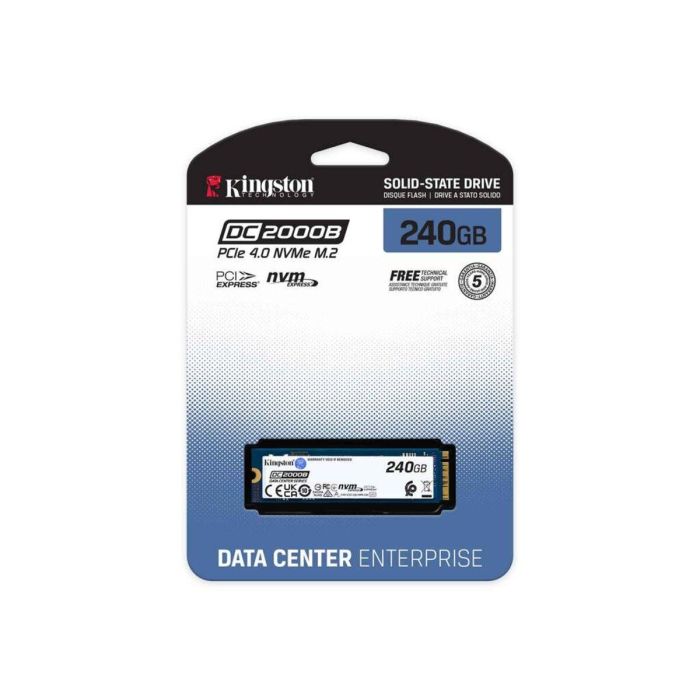 Накопичувач SSD M.2 Kingston DC2000B 240GB NVMe 2280 PCIe 4.0 x4 3D NAND TLC (SEDC2000BM8/240G)