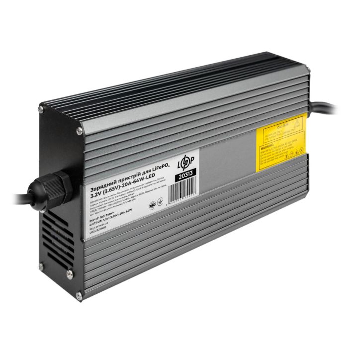 Зарядний пристрій до акумуляторів LiFePO4 3.2V (3.65V)-20A-64W-LED Уцінка