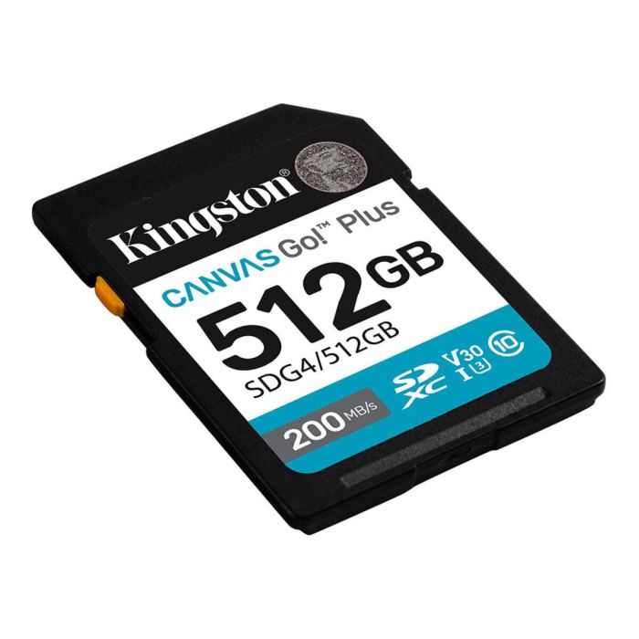 Карта пам'яті SDXC (UHS-1 U3) Kingston Canvas Go! Plus 512Gb class 10 A2 V30 (R200MB/s, W160MB/s) (SDG4/512GB)