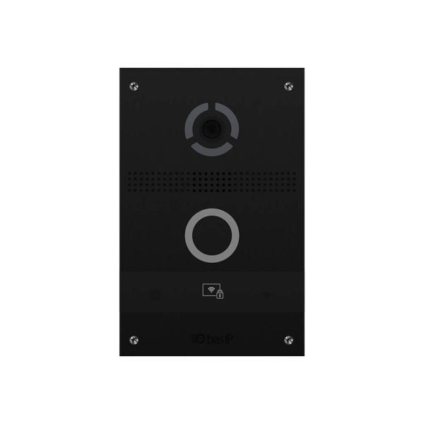 IP панель виклику Bas-IP AV-08FB black з розпізнаванням облич і зчитувачем UKEY