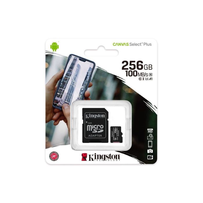 Карта пам'яті microSDXC (UHS-1) Kingston Canvas Select Plus 256Gb class 10 А1 (R-100MB/s) (adapter SD) (SDCS2/256GB)